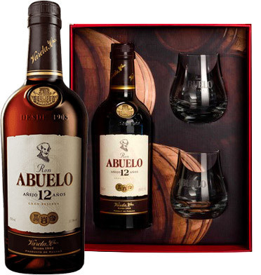 Abuelo 12 éves Rum + 2 Pohár (40% 0,7L)