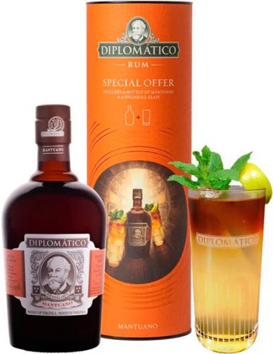 Diplomatico Mantuano Dark Rum (DD + Pohár) (0,7L 40%)