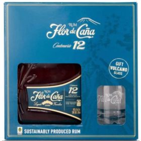 Flor de Cana Centenario 12 éves Rum DD+ pohár (40% 0,7L)