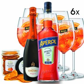 Aperol Spritz Csomag  6 db Pohárral *Cinzano (0,7L 11%)