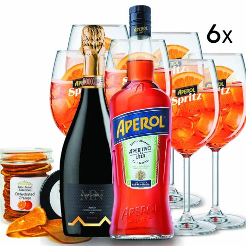 Aperol Spritz Csomag 6 db Pohárral *MN (1L 11%)