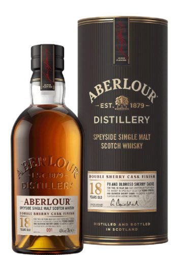 Aberlour 18 éves Whisky Doubel Sherry Cask (43% 0,5L)