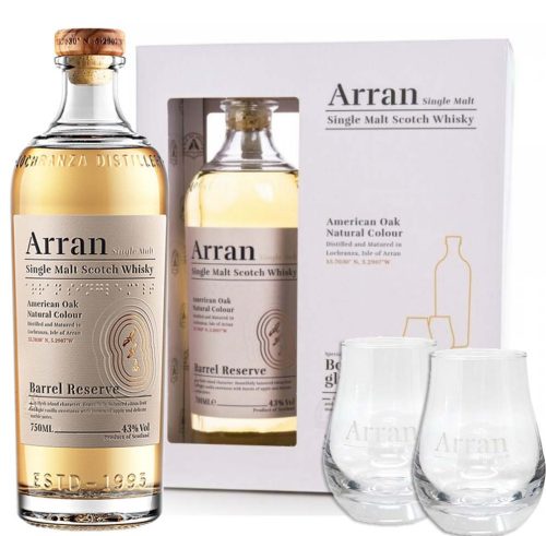 Arran Barrel Reserve Whisky + 2 db Pohár (43% 0,7L)