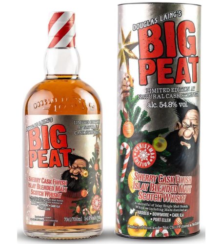 Big Peat Whisky Christmas Edition 2023. Sherry Cask Finish Islay Blended Malt Scotch (54.8% 0,7L)