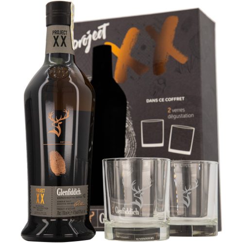 Glenfiddich Project XX Whisky + 2 Pohár (47% 0,7L)