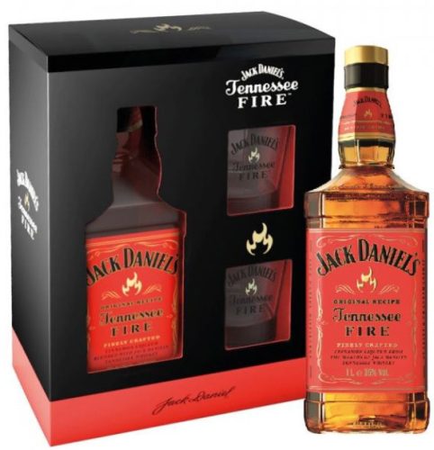 Jack Daniels Fire Whisky DD + Pohár (35% 0,7L)