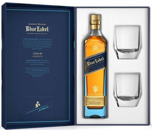 Johnnie Walker Blue Label Whisky + 2 Pohár (40% 0,7L)