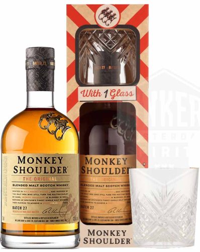 Monkey Shoulder Whisky + Pohár (40% 0,7L)
