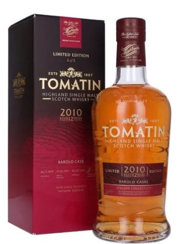 Tomatin 12 éves 2010 Limited Barolo Cask Whisky (43% 0,7L)