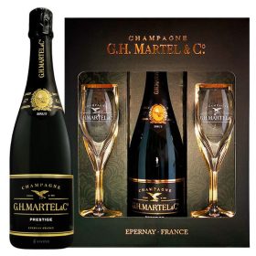   G.H.Martel Prestige Brut Champagne PDD. + 2 Pohár (0,75L 12%) 