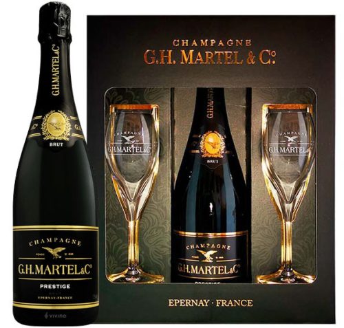 G.H.Martel Prestige Brut Champagne PDD. + 2 Pohár (0,75L 12%) 