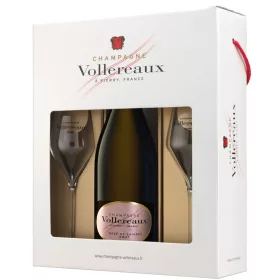 Vollereaux Brut Rosé Champagne + Pohár 0,75L