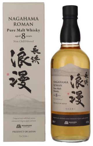 Nagahama Roman 8 Éves Whisky World Pure Malt Non Chill Filtered (47% 0,7L)