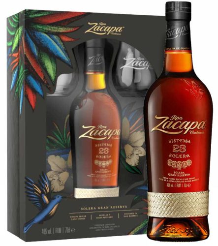 Zacapa Centenario 23 éves Rum + 2 Pohár (40% 0,7L)
