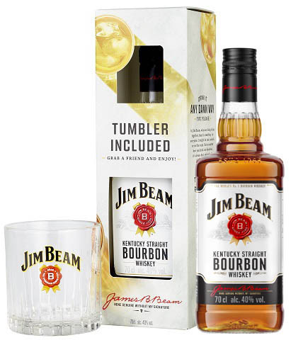 Jim Beam Whiskey (DD+Pohár) (0,7L 40%)