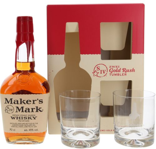 Makers Mark Whiskey (DD+Pohár) (45% 0,7L)