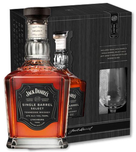 Jack Daniels Single Barrel Whiskey DD + Pohár (45% 0,7L)