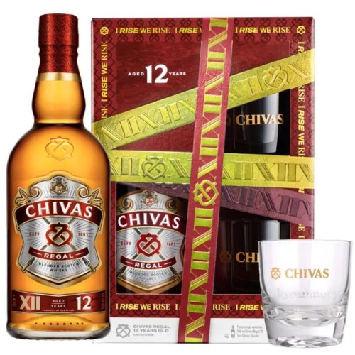 Chivas Regal 12 éves Whisky DD + 2 Pohár (40% 0,7L)