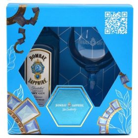 Bombay Sapphire Gin DD+Pohár (40% 0,7L)