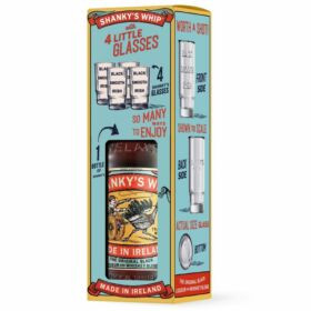   Shanky's Whip Black Irish Whiskey Likőr DD+Shotos poharak (0,7L 33%)